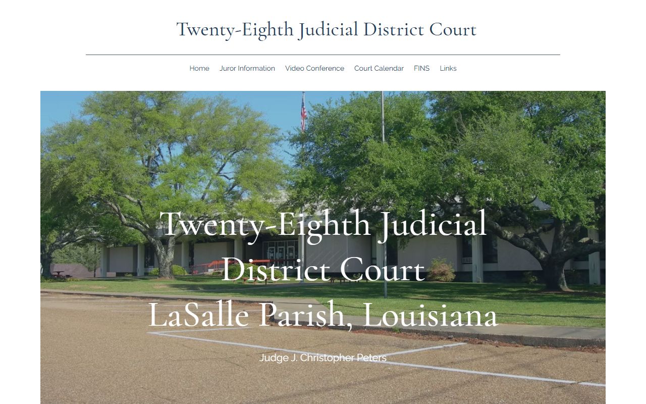 La Salle Parish court records after jail arrest 28th Judicial District Court